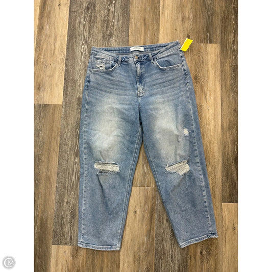 Jeans Straight By Vervet In Blue Denim, Size: 14