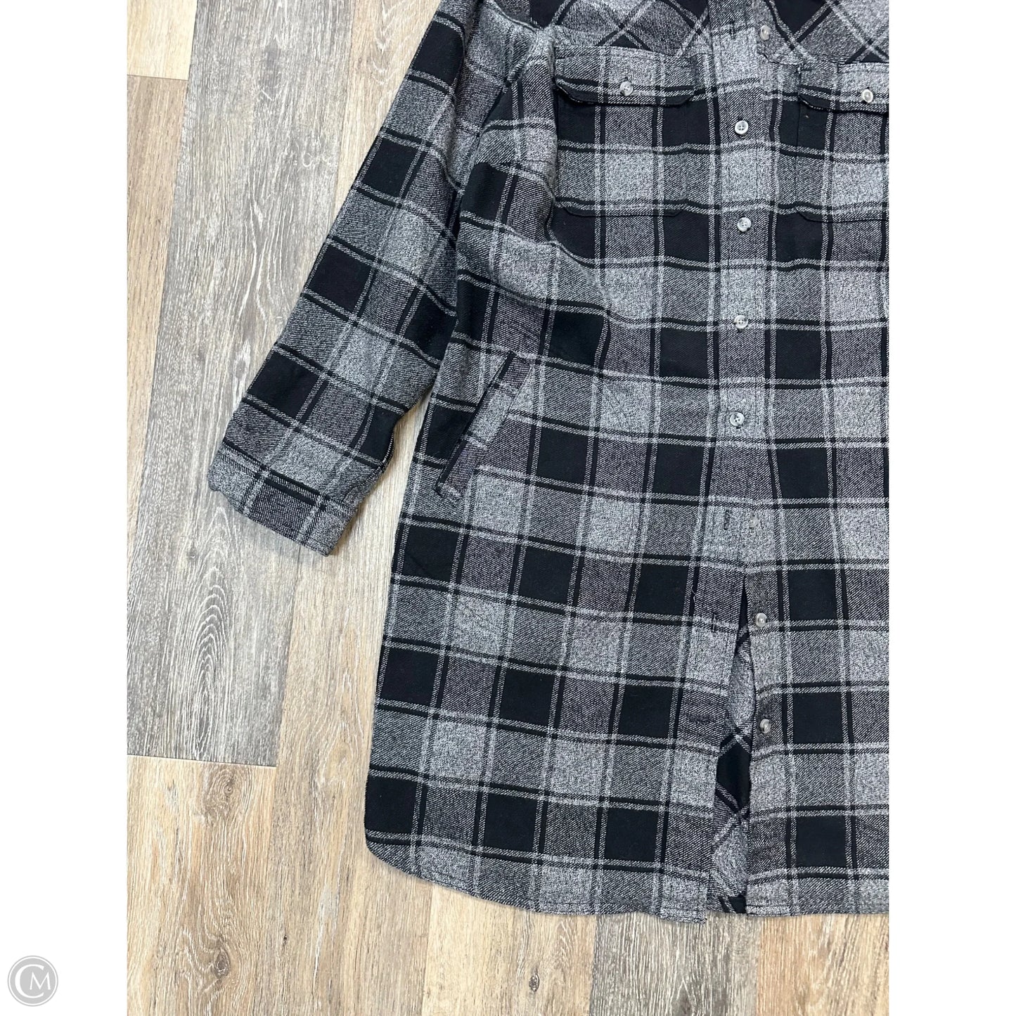 Jacket Shirt By Duluth Trading In Grey, Size: Xl