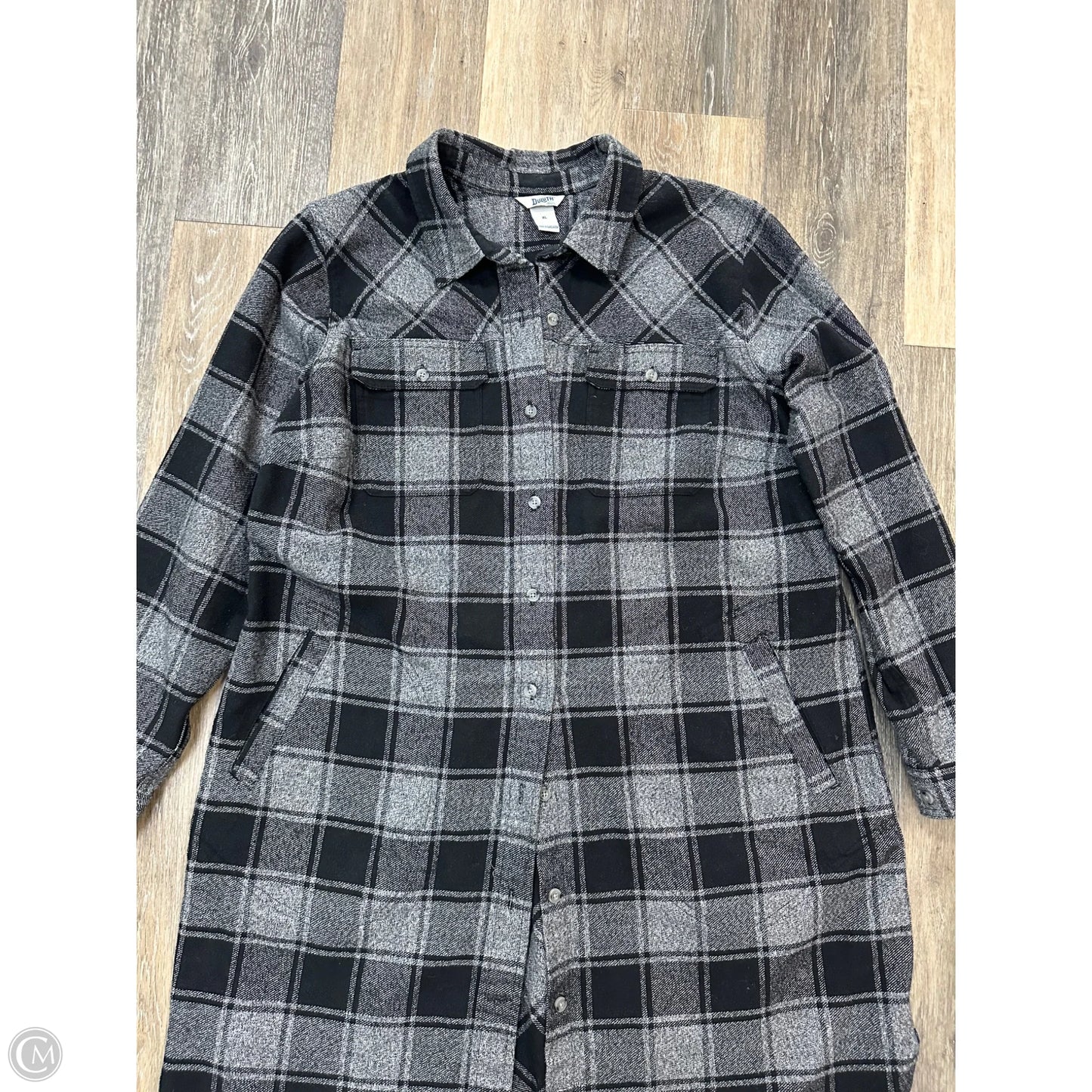 Jacket Shirt By Duluth Trading In Grey, Size: Xl