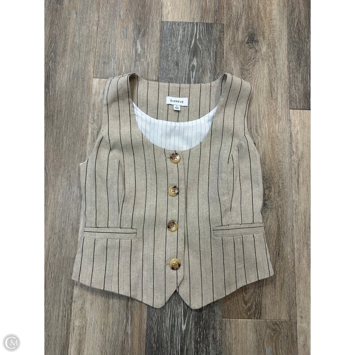 Vest Other By Evereve In Tan, Size: S