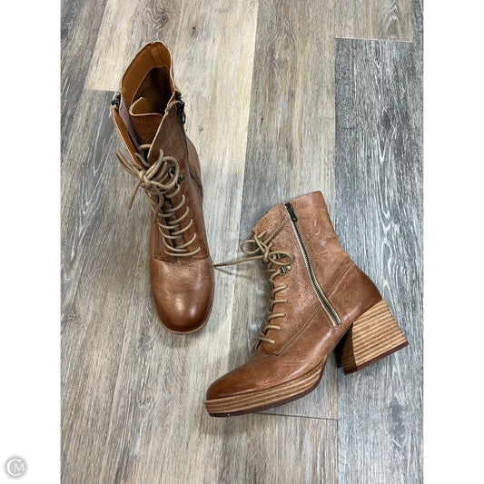 Boots Ankle Heels By Kork Ease In Tan, Size: 10