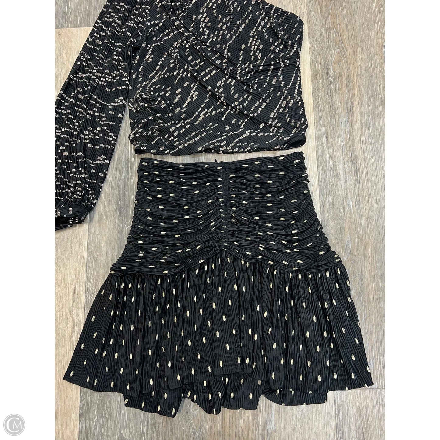 Dress Set 2pc Designer By IRO In Polkadot Pattern, Size: S