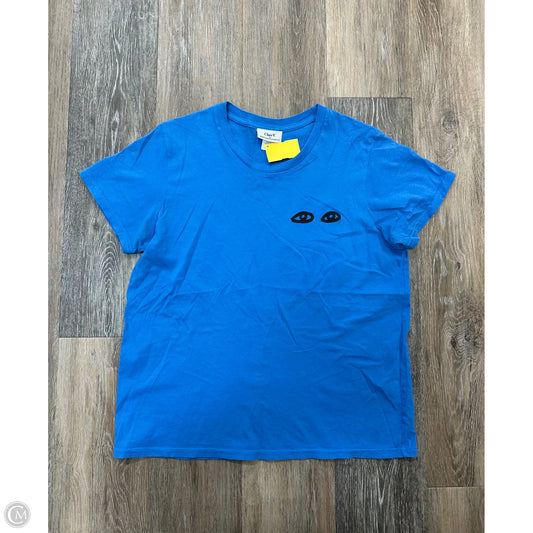 Top Short Sleeve By Clare V. In Blue, Size: S