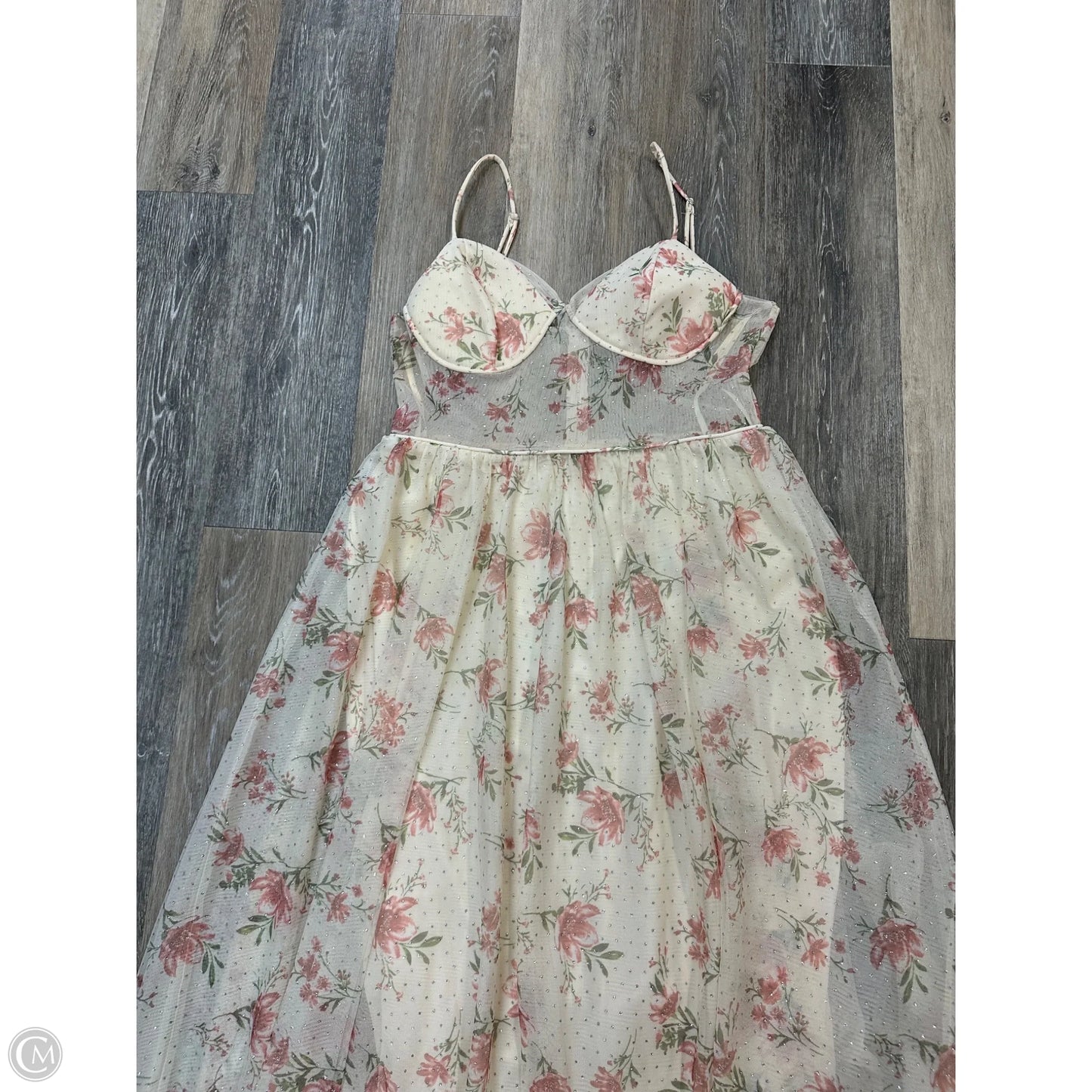Dress Party Long By City Studio In Floral Print, Size: 16