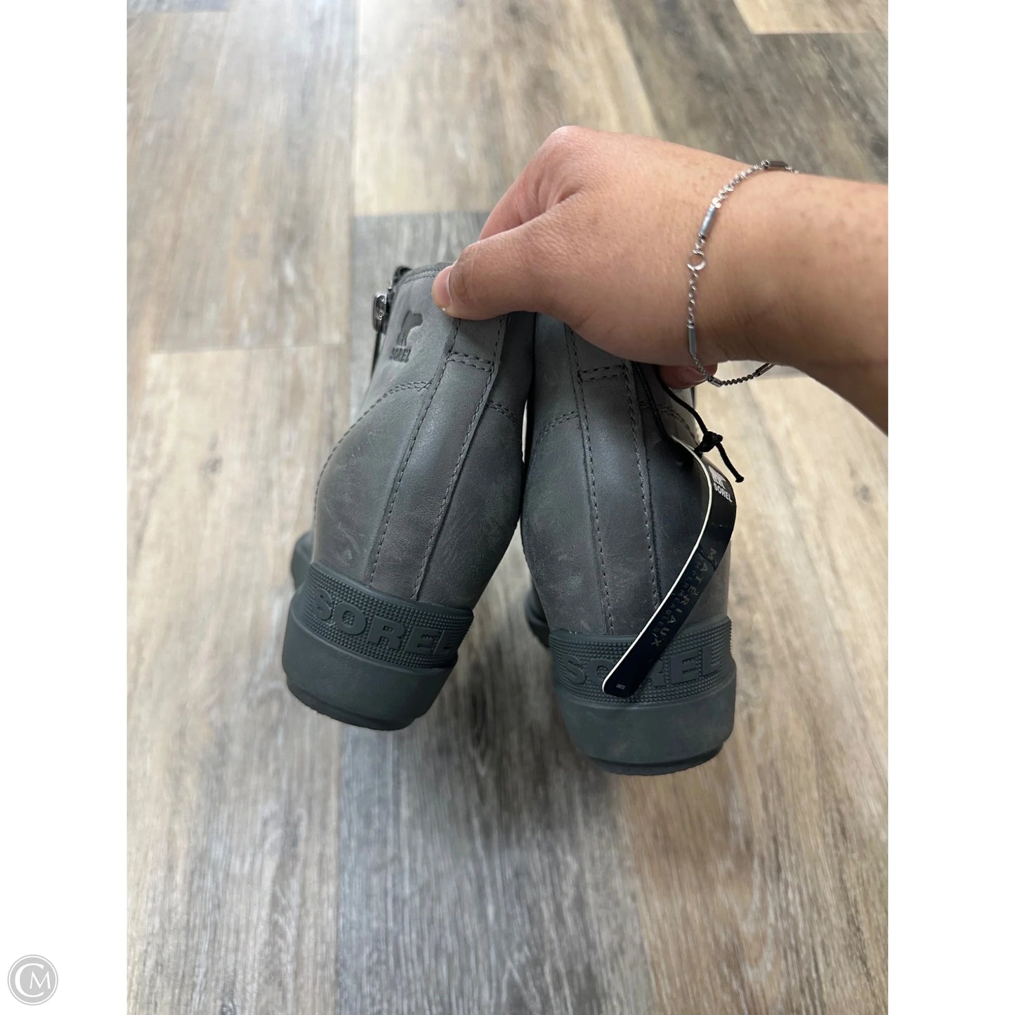 Boots Ankle Heels By Sorel In Grey, Size: 9.5