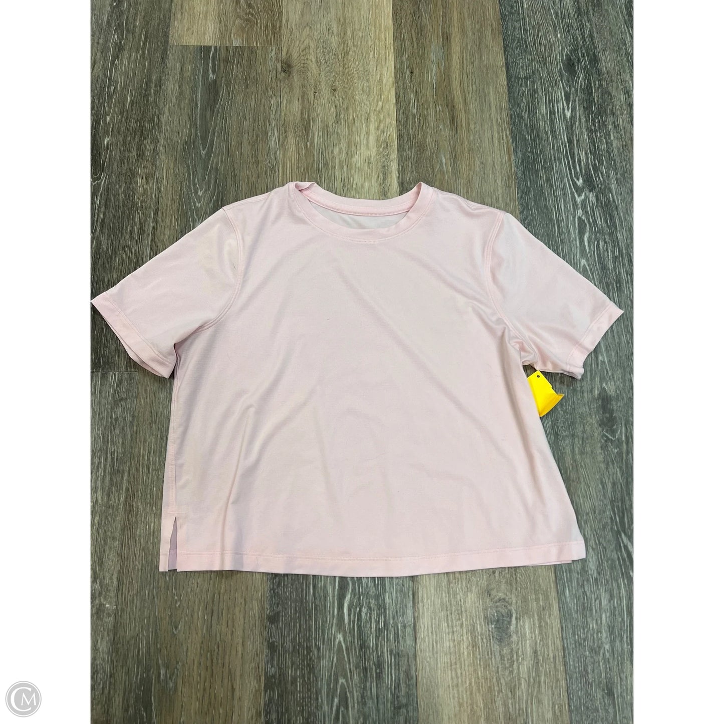 Athletic Top Short Sleeve By Lululemon In Pink, Size: 6