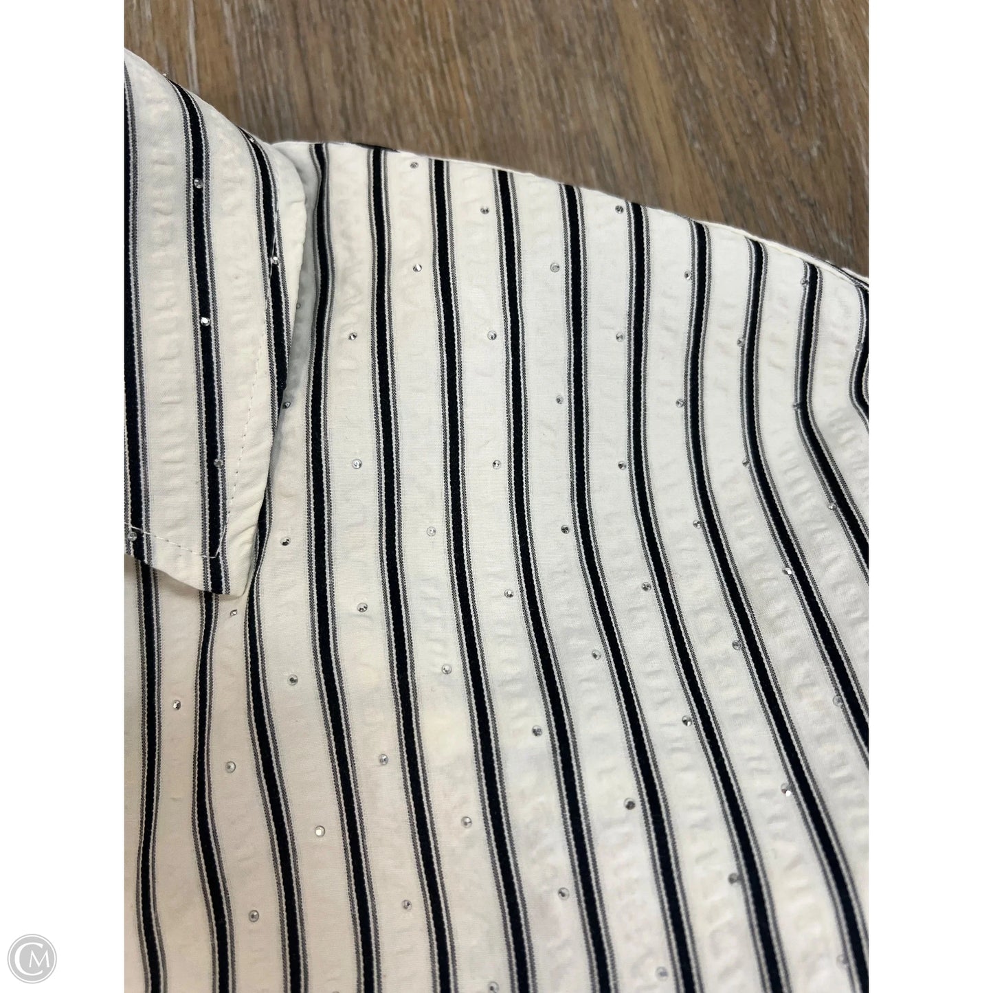 Blouse Long Sleeve By Lna In Striped Pattern, Size: L