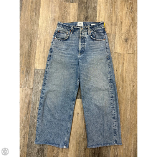 Jeans Wide Leg By Citizens Of Humanity In Blue Denim, Size: 10