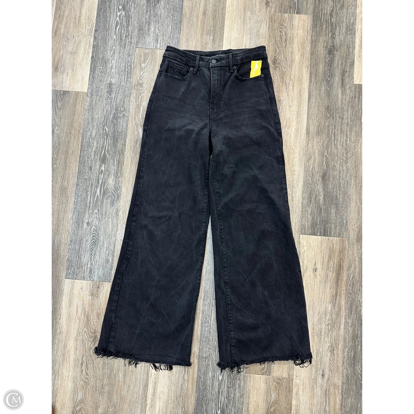 Jeans Wide Leg By Good American In Black, Size: 6