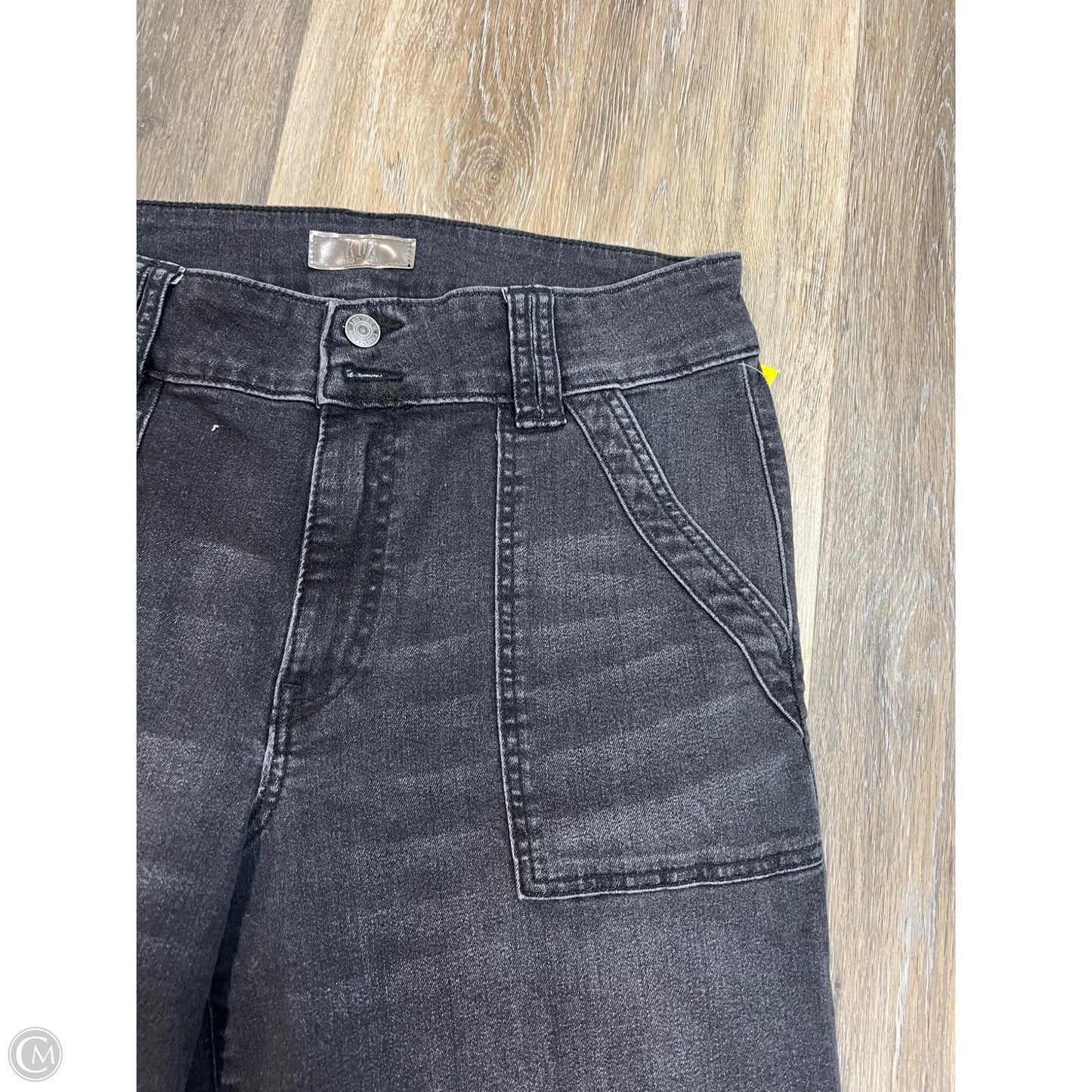 Jeans Straight By Kut In Black Denim, Size: 10