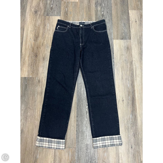 Jeans Luxury Designer By Burberry In Blue Denim, Size: 10