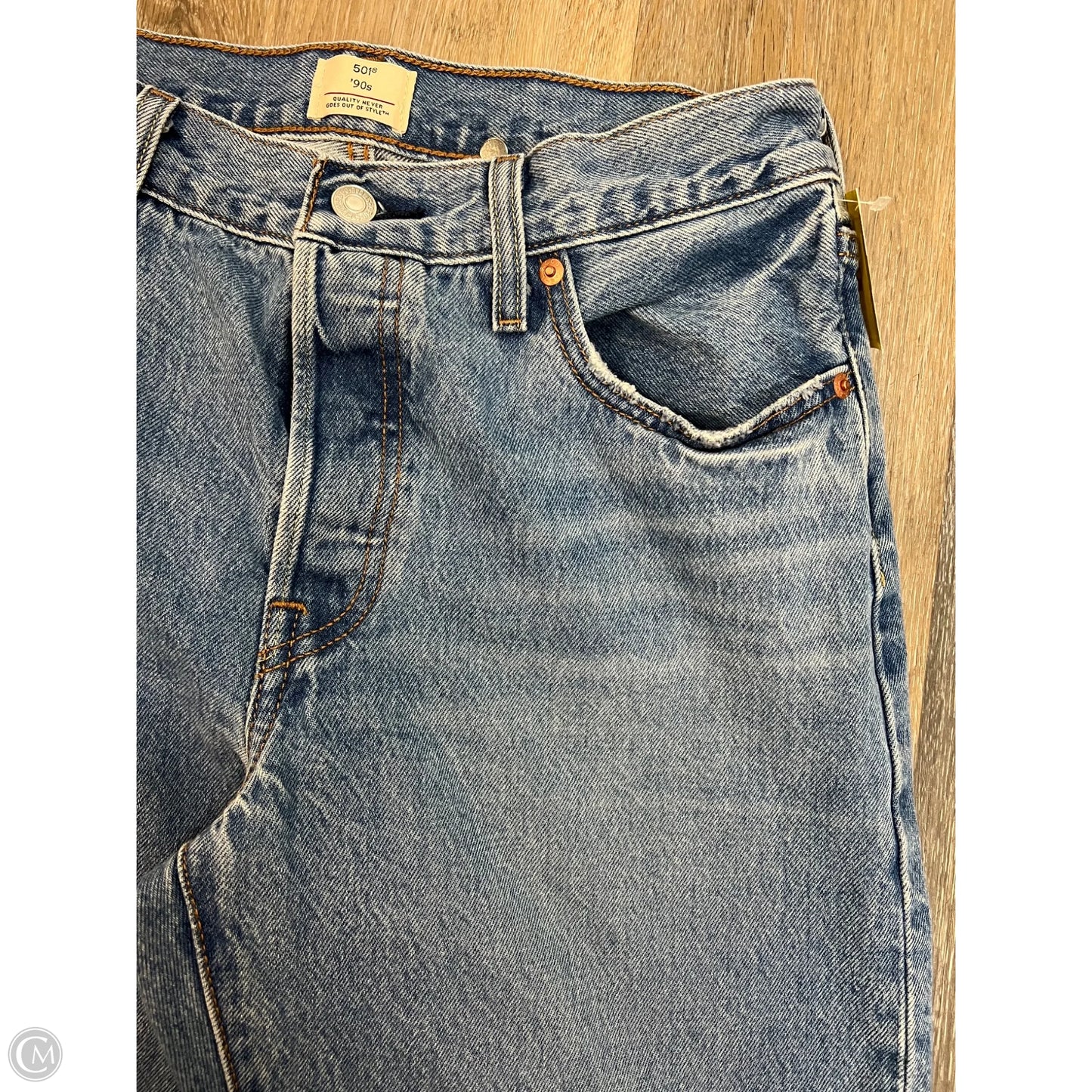 -Jeans Straight By Levis In Blue Denim, Size: 6/28