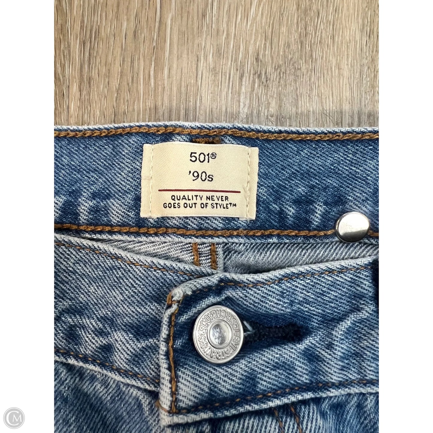 -Jeans Straight By Levis In Blue Denim, Size: 6/28