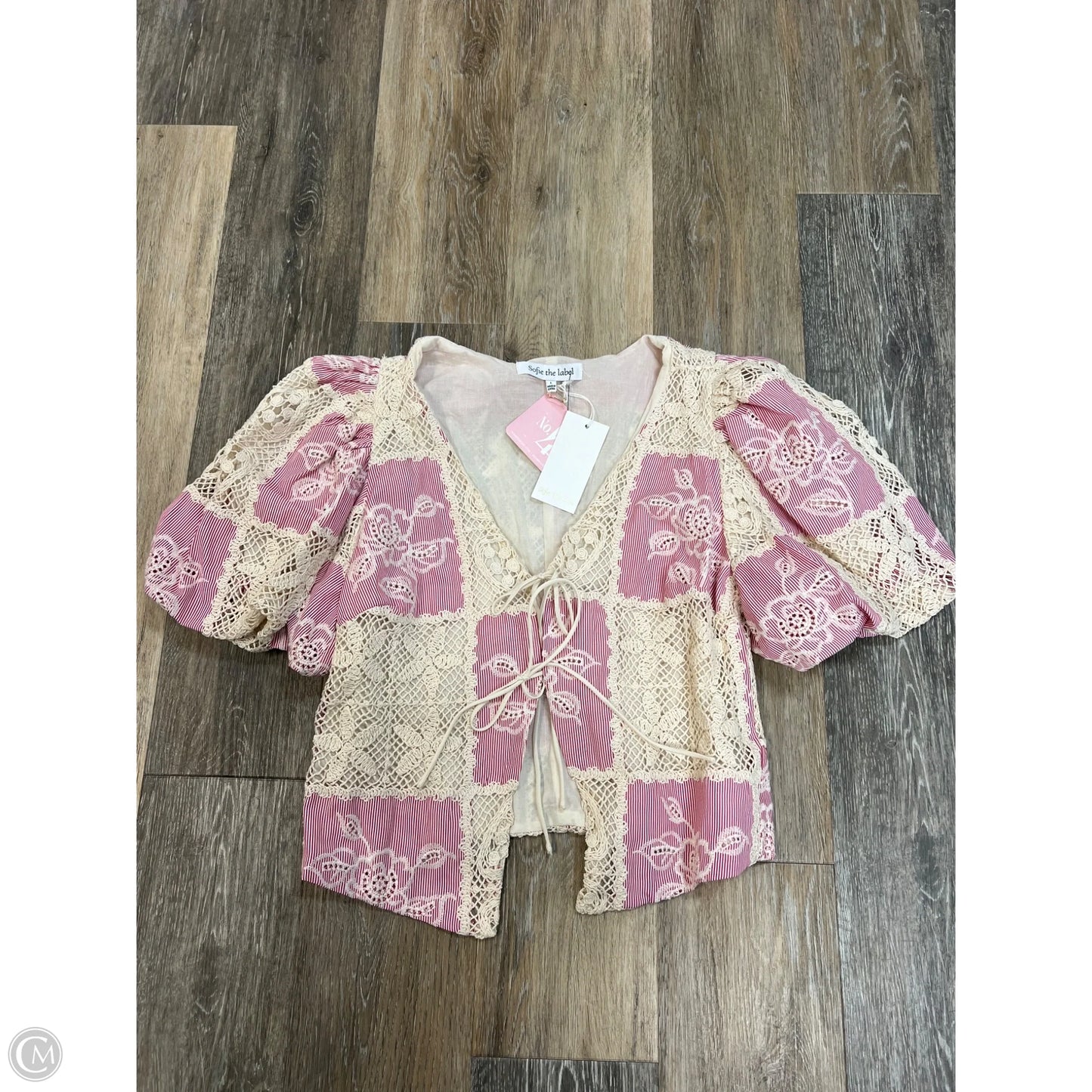 Blouse Short Sleeve By Sofie the Label In Black, Size: L