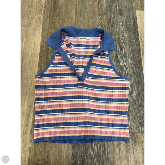 Top Sleeveless By Marine Layer In Striped Pattern, Size: M