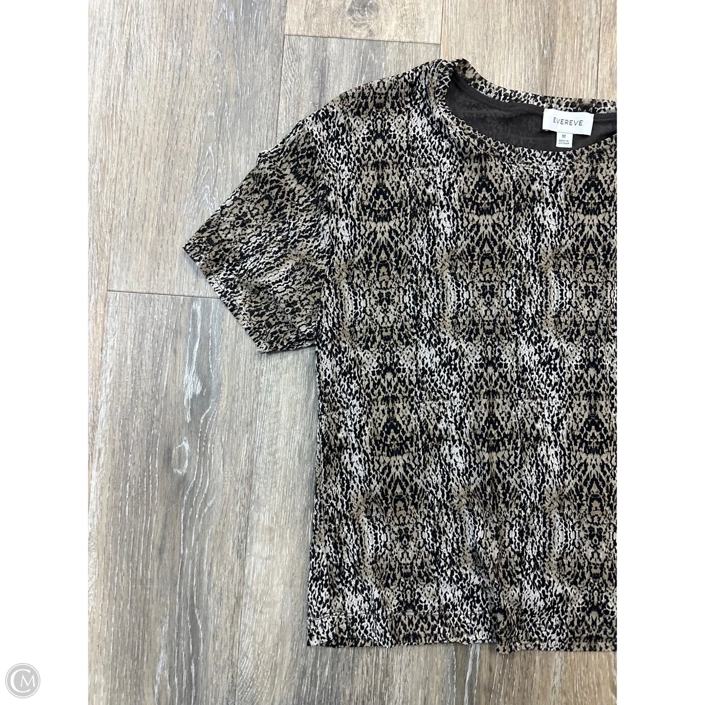 Blouse Short Sleeve By Evereve In Animal Print, Size: M