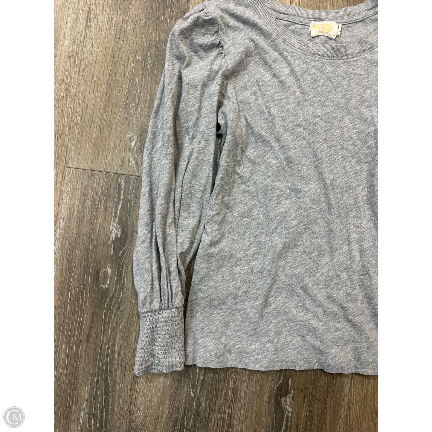 Blouse Long Sleeve By Nation In Grey, Size: M