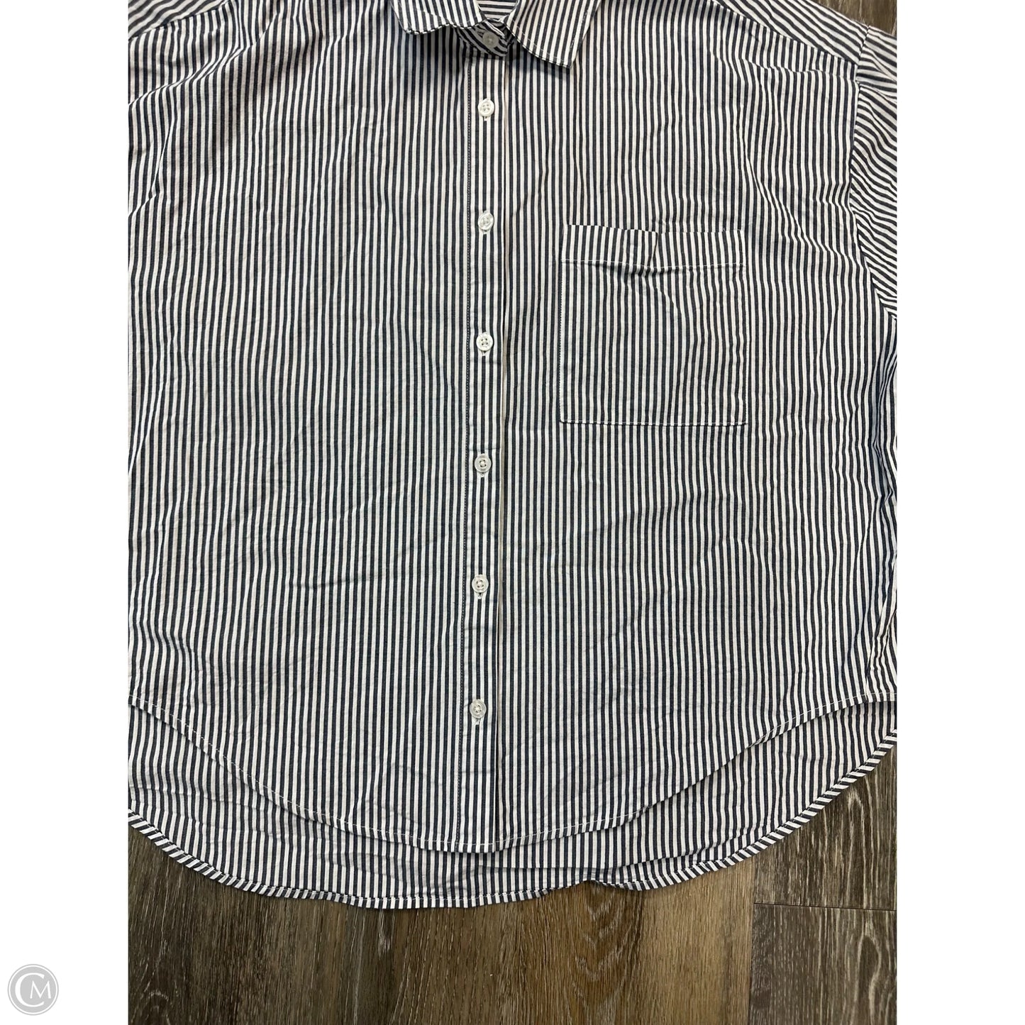 Blouse Short Sleeve By Pistola In Striped Pattern, Size: S