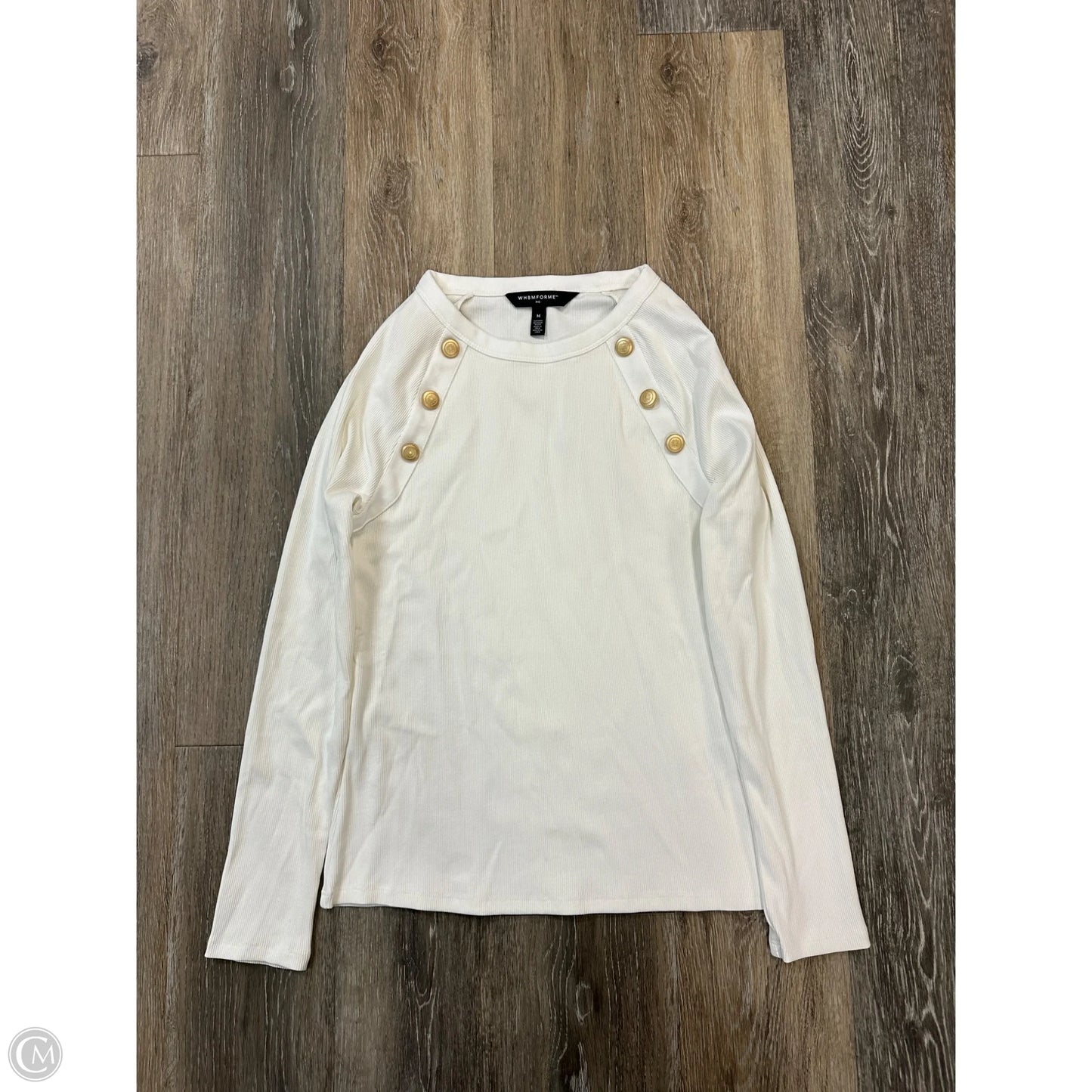 Top Long Sleeve By White House Black Market In White, Size: M