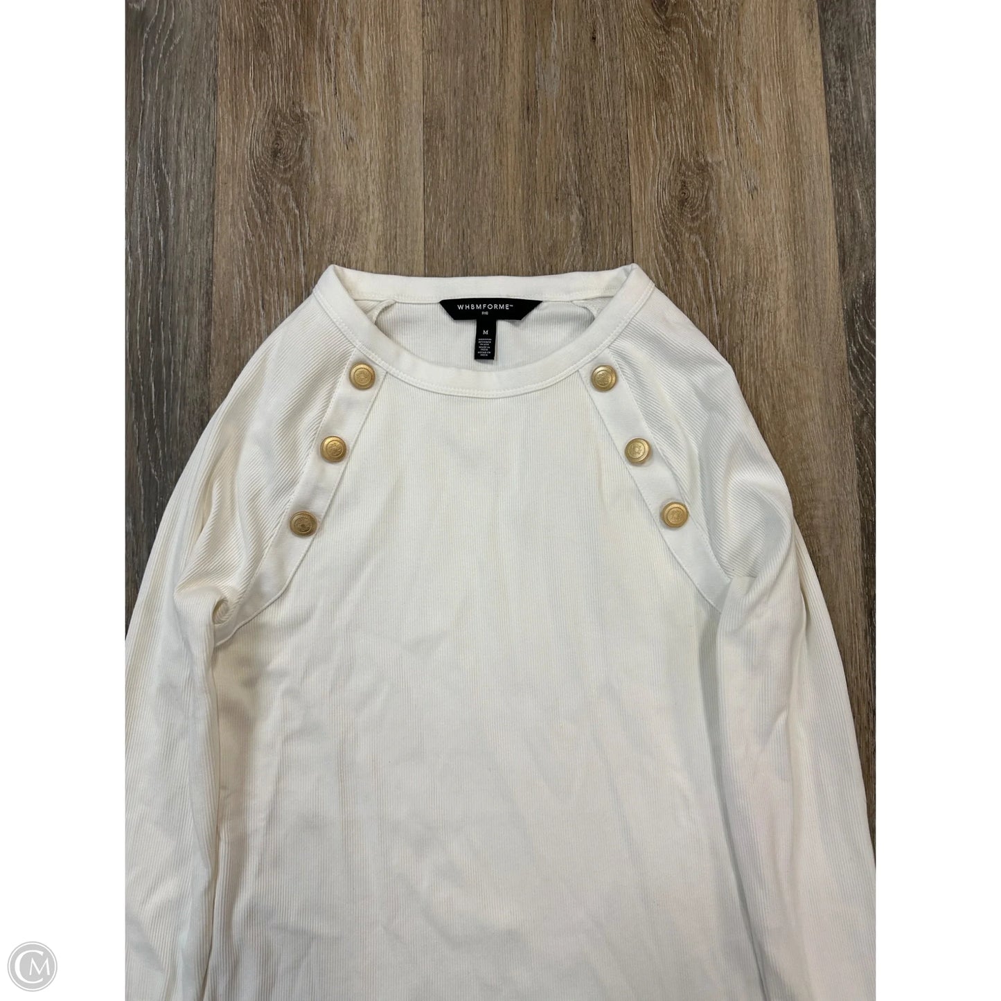 Top Long Sleeve By White House Black Market In White, Size: M