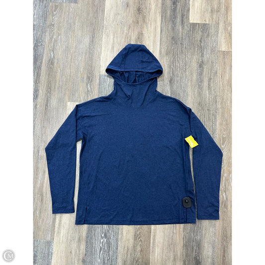 Athletic Top Long Sleeve Hoodie By Athleta In Blue, Size: L