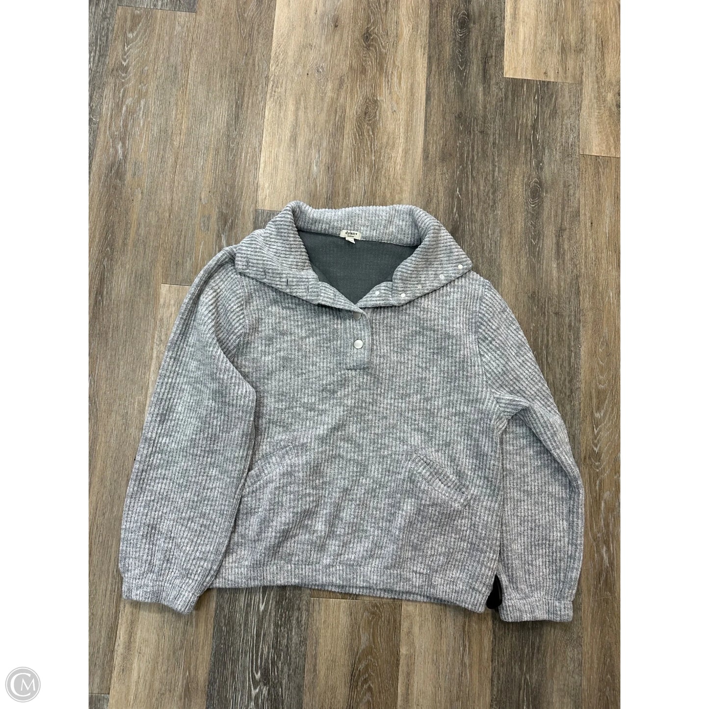 Sweatshirt Collar By Dylan In Grey, Size: M