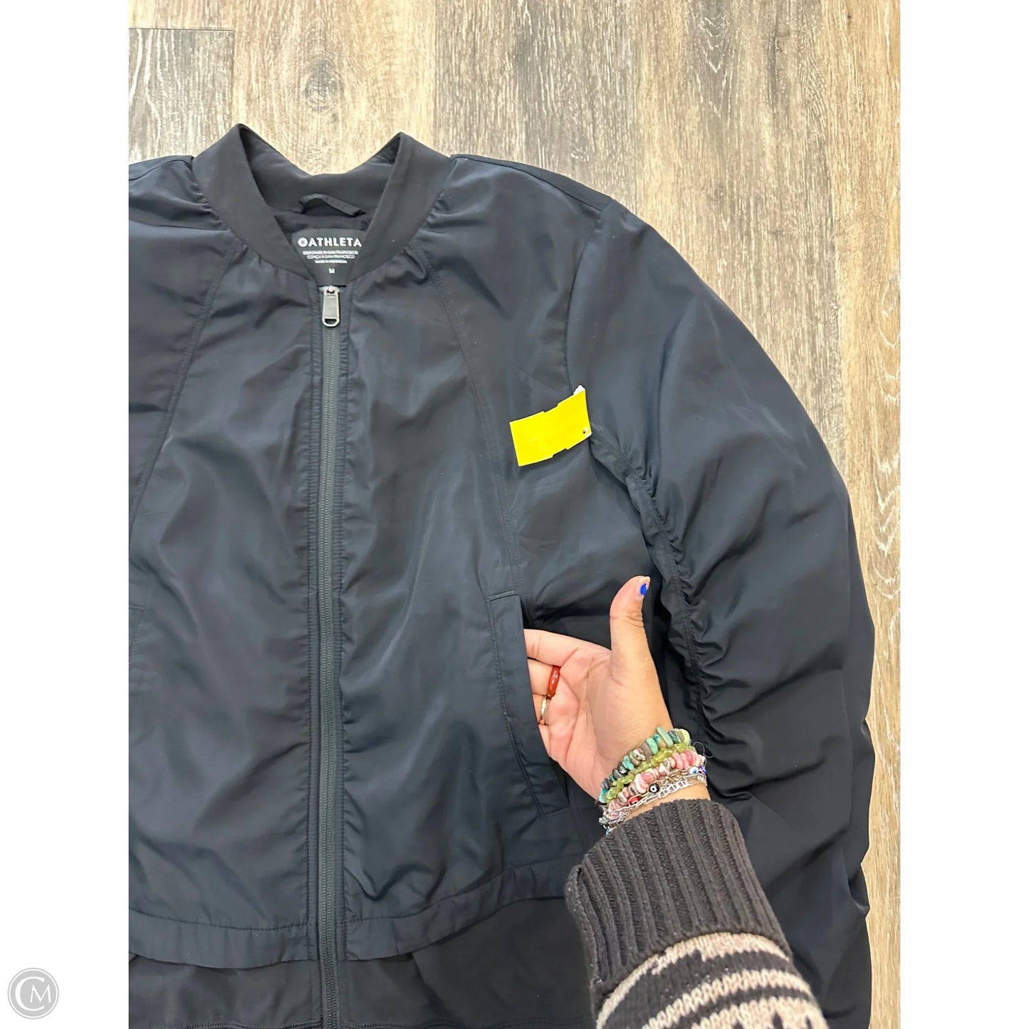 Athletic Jacket By Athleta In Black, Size: M