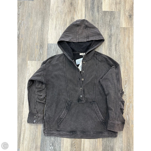 Athletic Sweatshirt Hoodie By Hem & Thread In Brown, Size: S