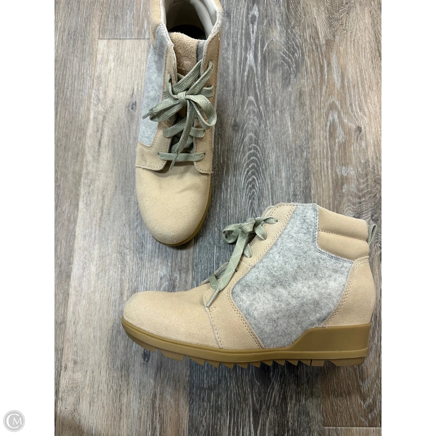 Boots Ankle Heels By Sorel In Tan, Size: 9.5