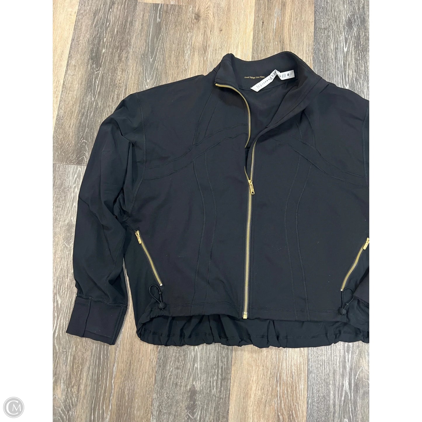 Athletic Jacket By Lululemon In Black, Size: 6