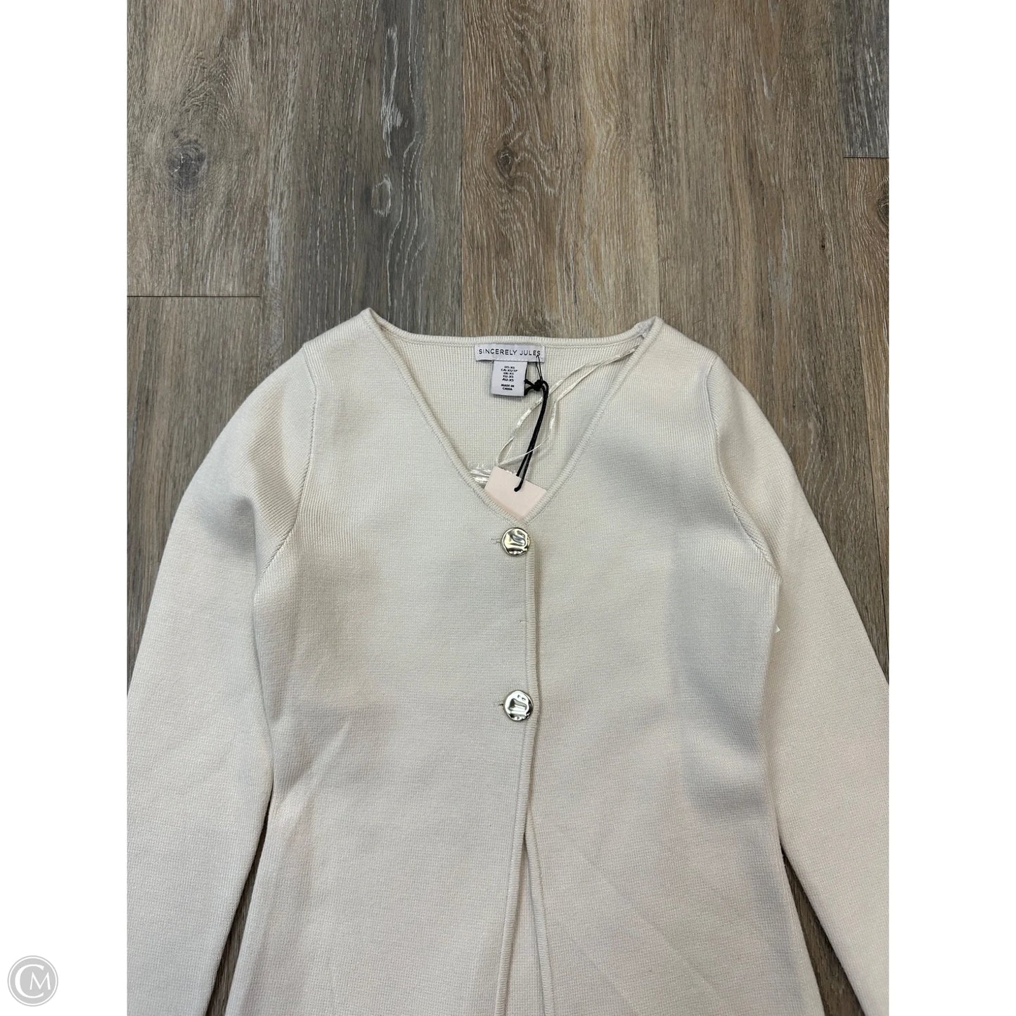 Sweater Cardigan By Sincerely Jules In Cream, Size: Xs
