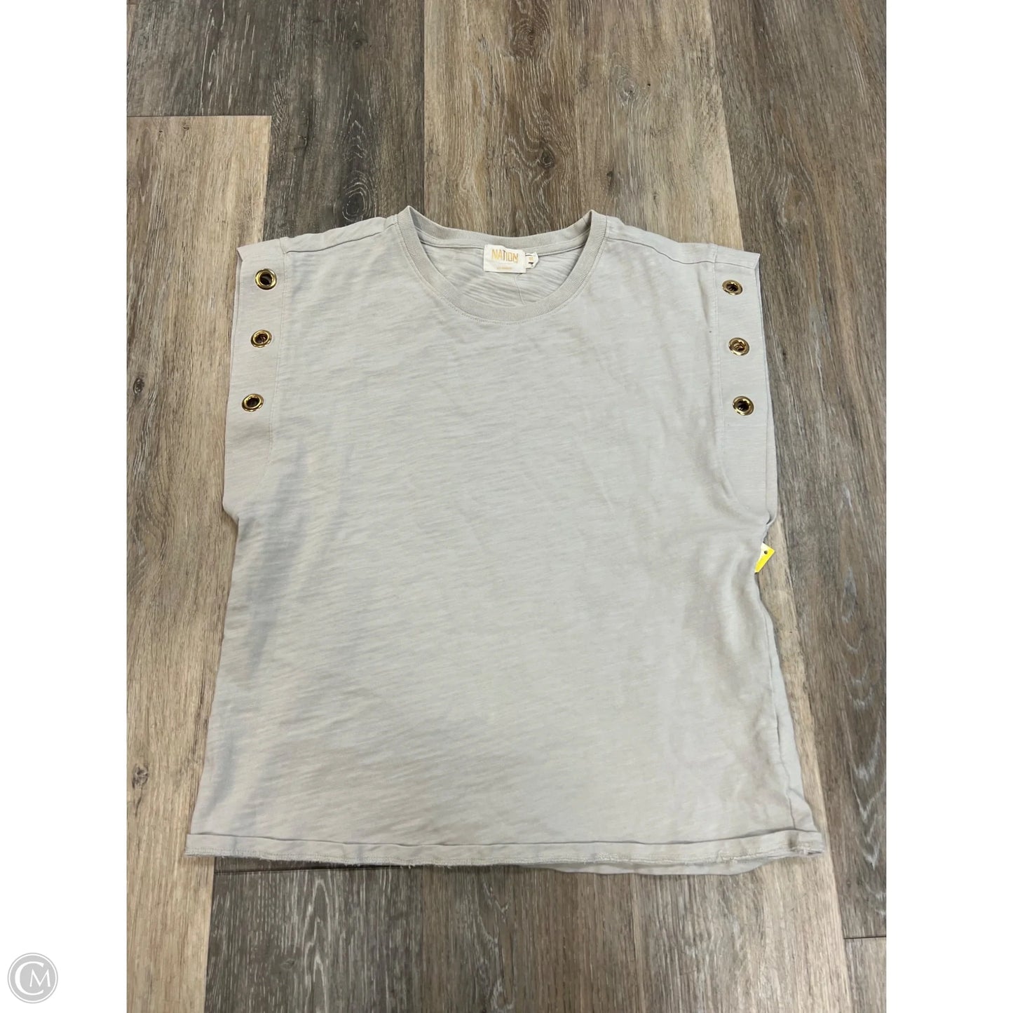 -Top Short Sleeve By Nation In Taupe, Size: M