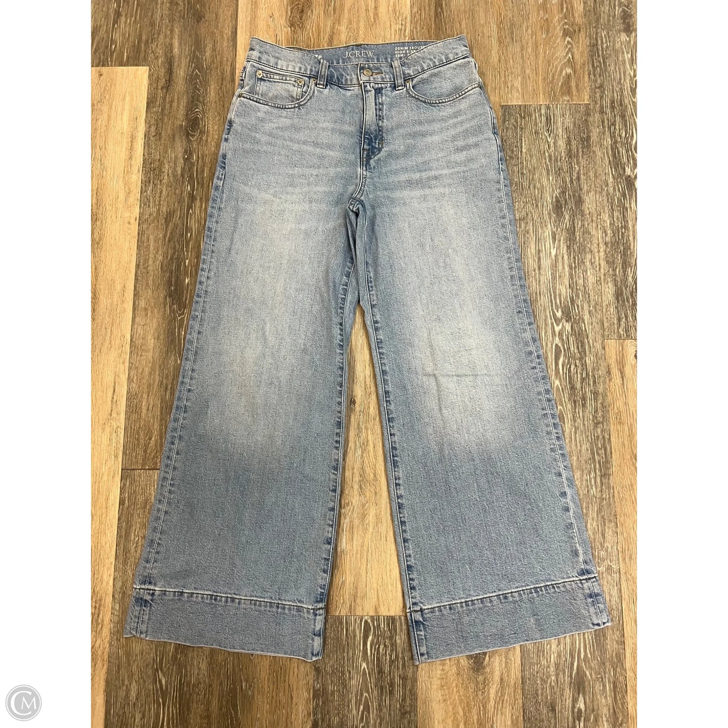 Jeans Wide Leg By J. Crew In Blue Denim, Size: 4p