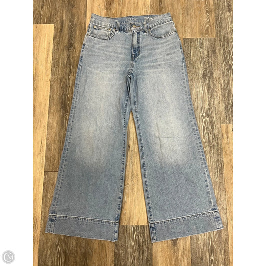 Jeans Wide Leg By J. Crew In Blue Denim, Size: 4p
