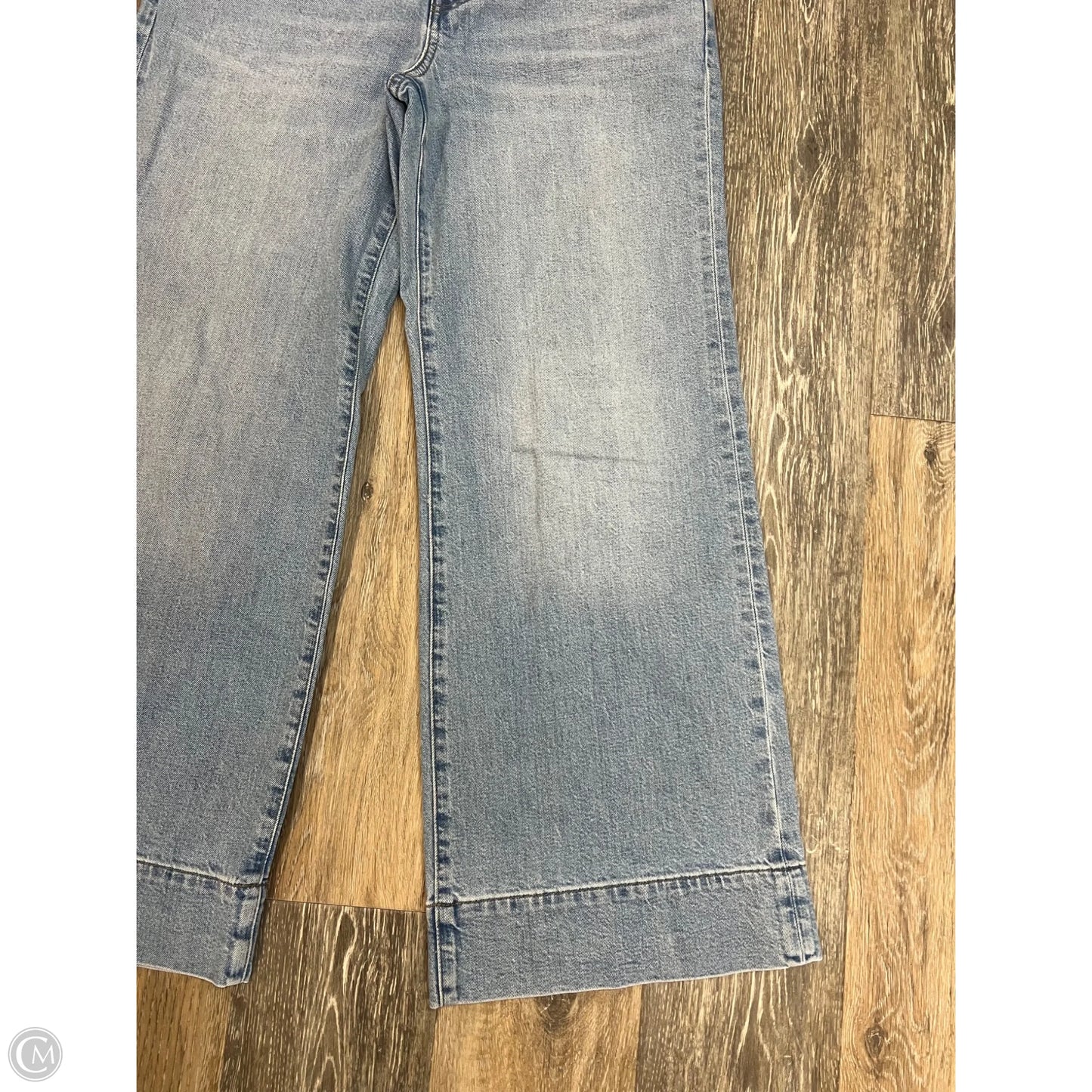 Jeans Wide Leg By J. Crew In Blue Denim, Size: 4p