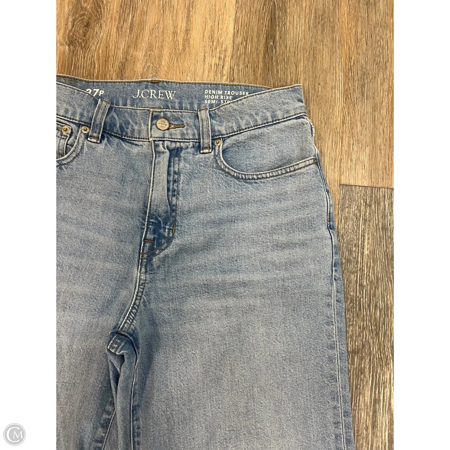 Jeans Wide Leg By J. Crew In Blue Denim, Size: 4p