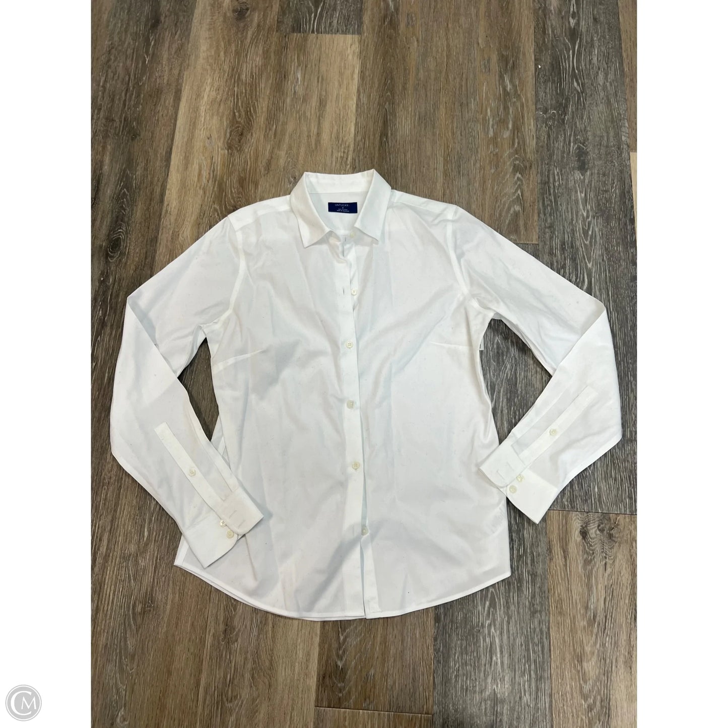 Blouse Long Sleeve By Untuckit In White, Size: 2
