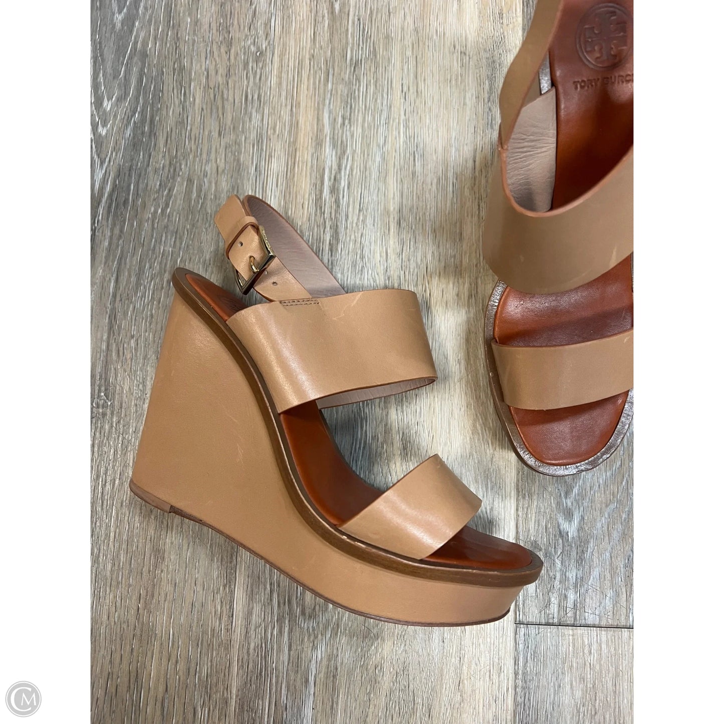 Sandals Designer By Tory Burch In Tan, Size: 7