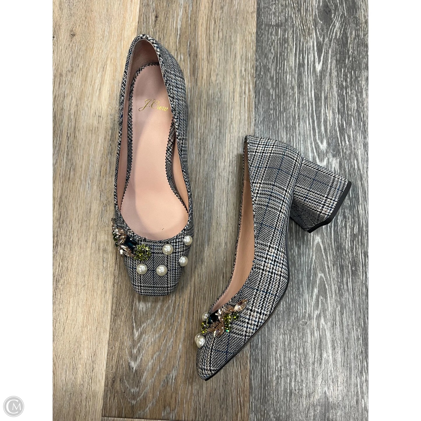 Shoes Heels Block By J. Crew In Plaid Pattern, Size: 7