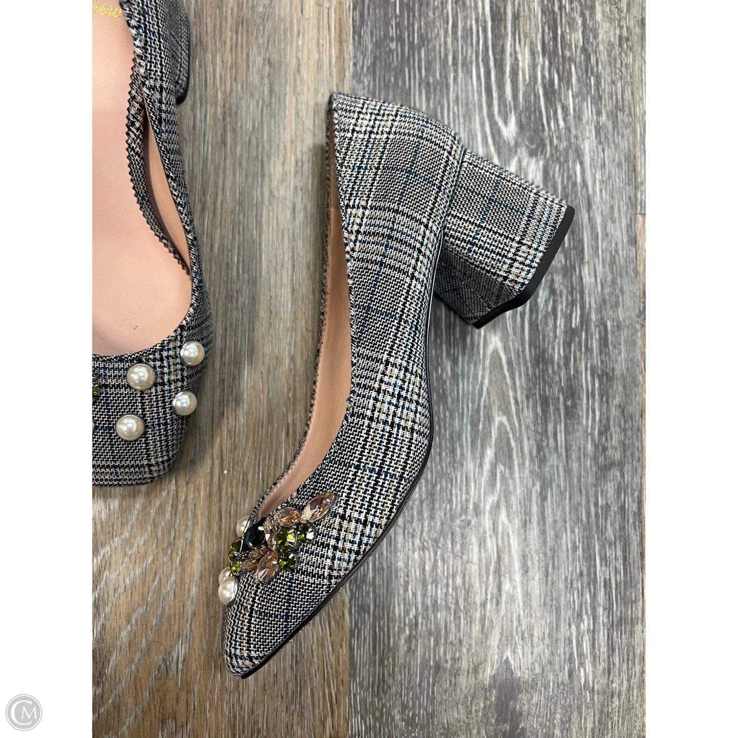 Shoes Heels Block By J. Crew In Plaid Pattern, Size: 7