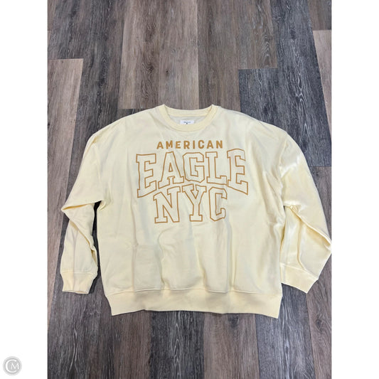 Sweatshirt Crewneck By American Eagle In Yellow, Size: Xl