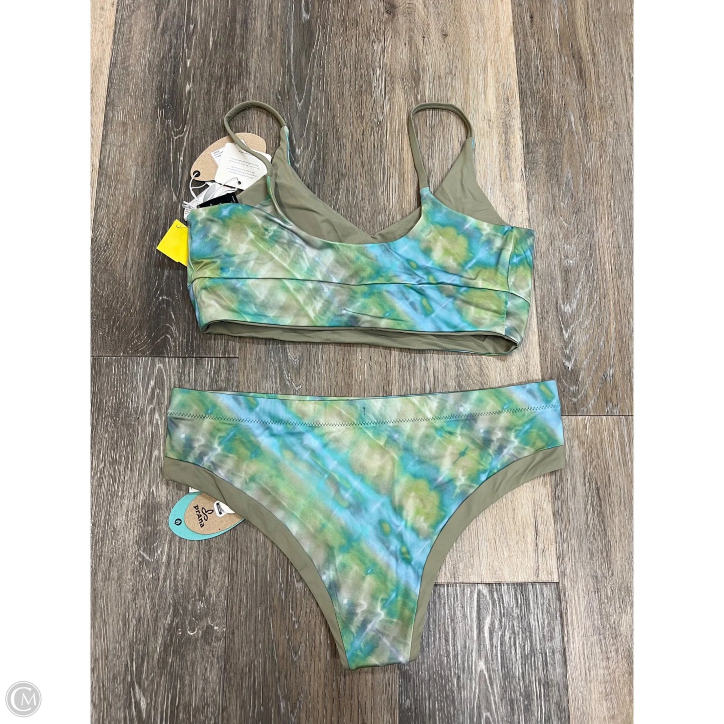 Swimsuit 2pc By Prana In Blue & Green, Size: S