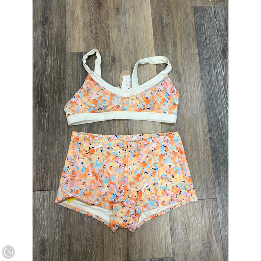 Swimsuit 2pc By Prana In Orange & White, Size: S