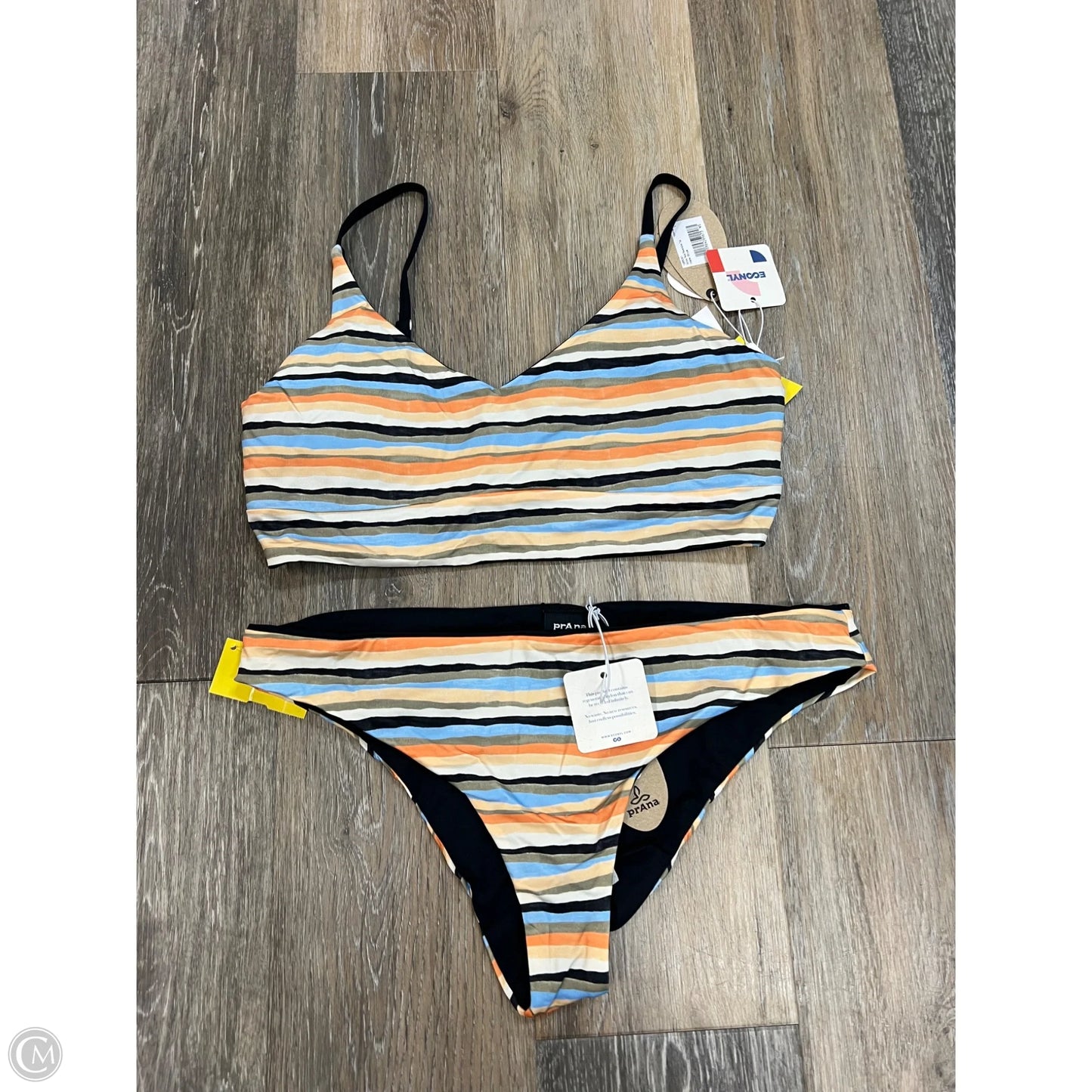 Swimsuit 2pc By Prana In Striped Pattern, Size: S