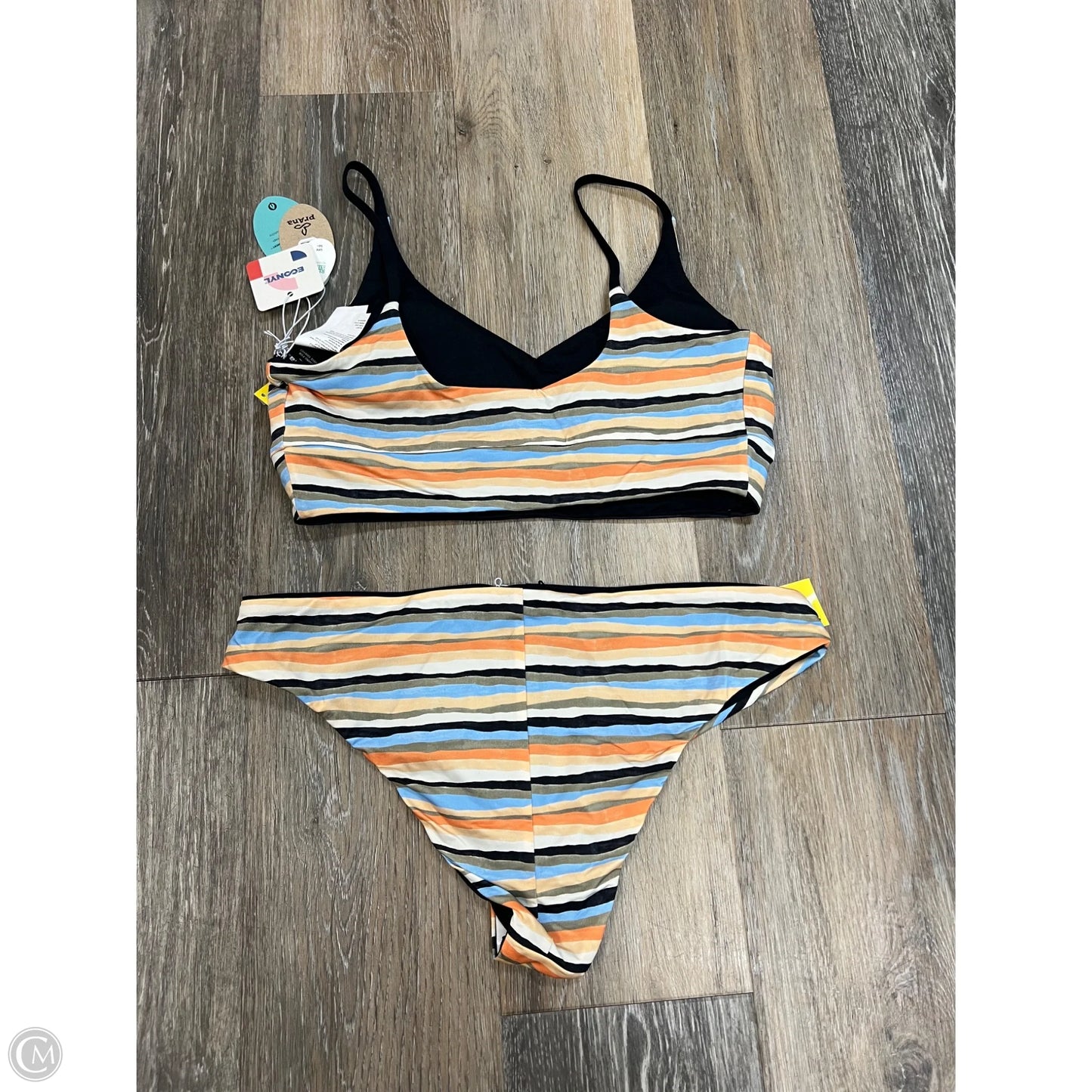 Swimsuit 2pc By Prana In Striped Pattern, Size: S