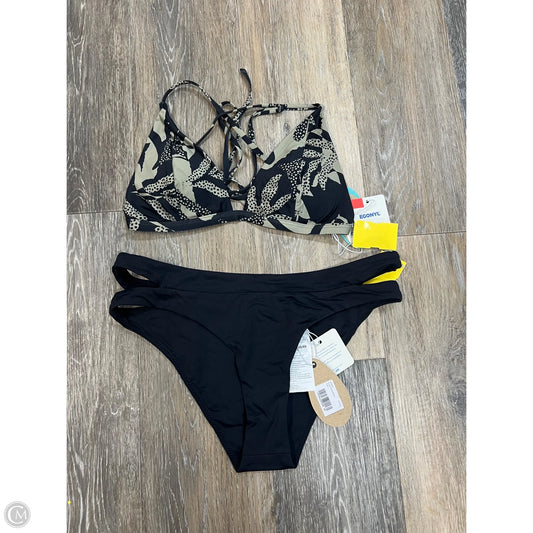 Swimsuit 2pc By Prana In Black & Green, Size: S