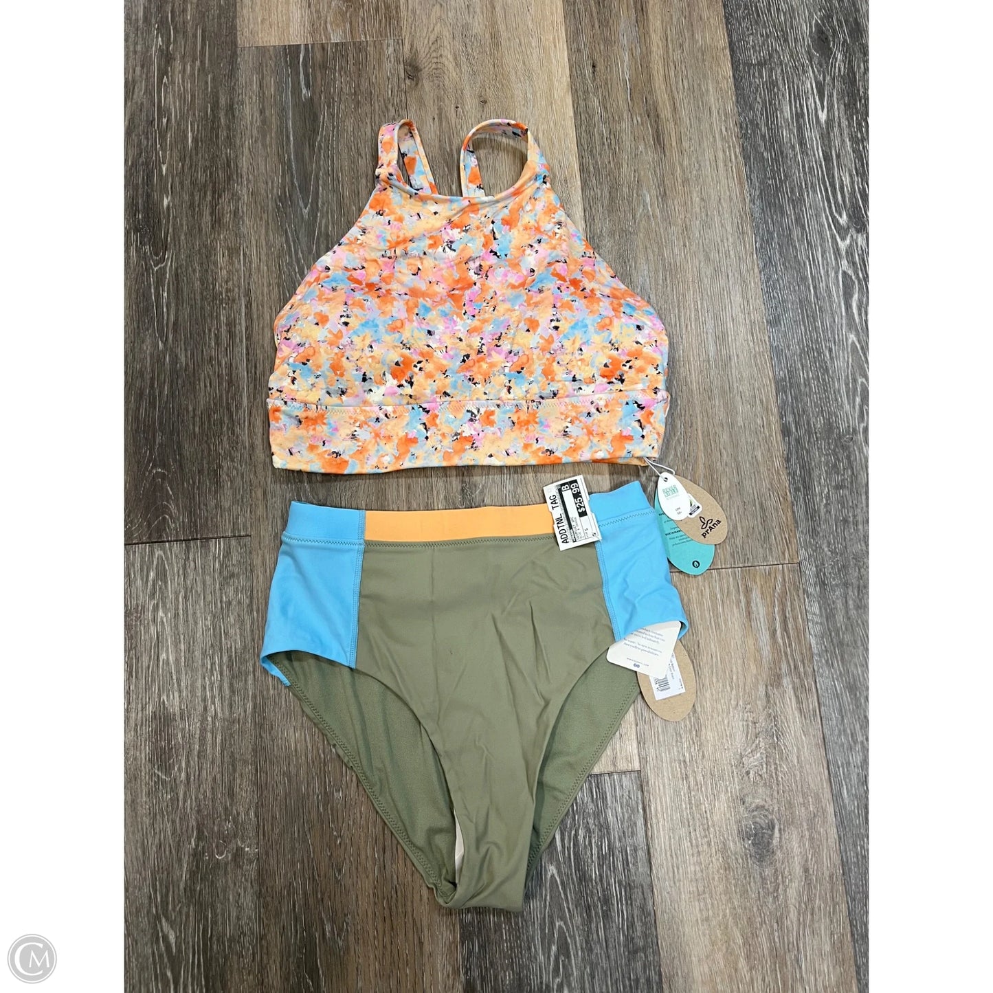 Swimsuit 2pc By Prana In Blue & Orange, Size: S