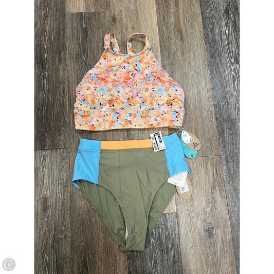 Swimsuit 2pc By Prana In Blue & Orange, Size: S