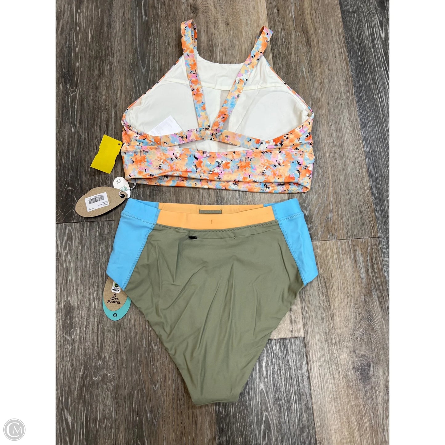 Swimsuit 2pc By Prana In Blue & Orange, Size: S