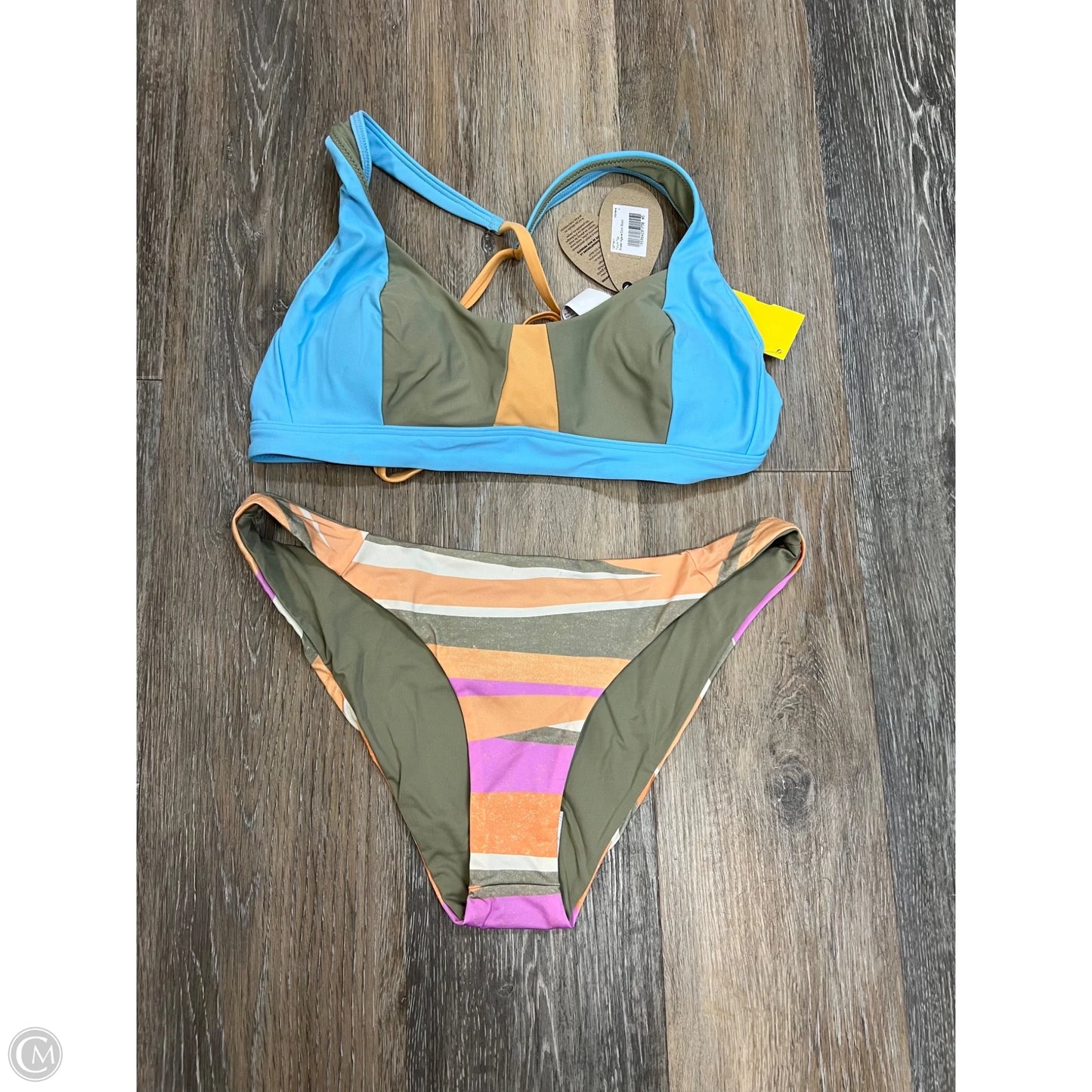 Swimsuit 2pc By Prana In Blue & Green, Size: S
